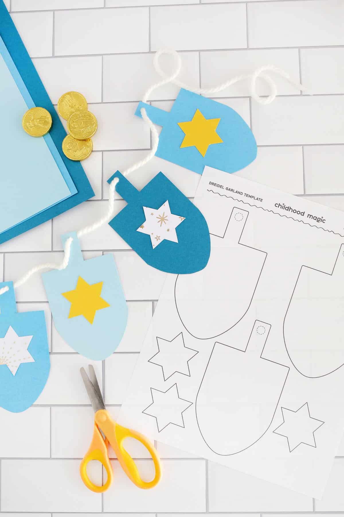 dreidel template - childhood magic